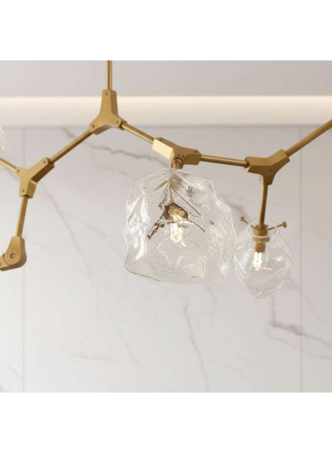 Pan Home مصباح معلق زجاجي 5-ضوء - ذهبي - Image 3