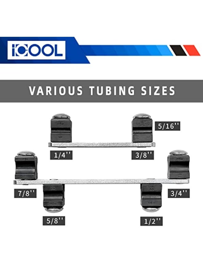 icooler ICOOL Tubing Bender Kit Hand Tool 1/4 to 7/8 Inch for Soft Copper Aluminum HVAC Refrigeration System Maintenance, with Tube Cutter - Image 4