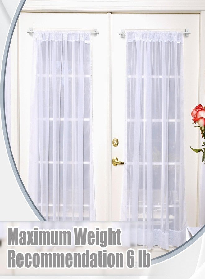 Yaocom 4 Pcs Magnetic Curtain Rods for Metal Door 28 to 48 Inch, 1/2" Multi-use Adjustable Appliance Magnetic Rod for Window Frames, Cabinets, Refrigerators, Dishwashers (White) - Image 4