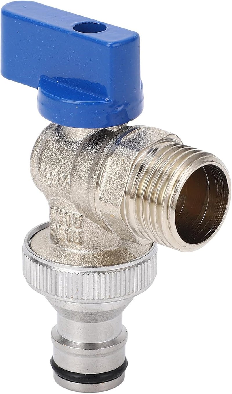 Angle Stop Valve Brass Water Shut Off Valve 1/4 Turn with G1/2in Male Inlet G3/4in Male Outlet for Faucets Toets Residential Commercial Use - Image 1