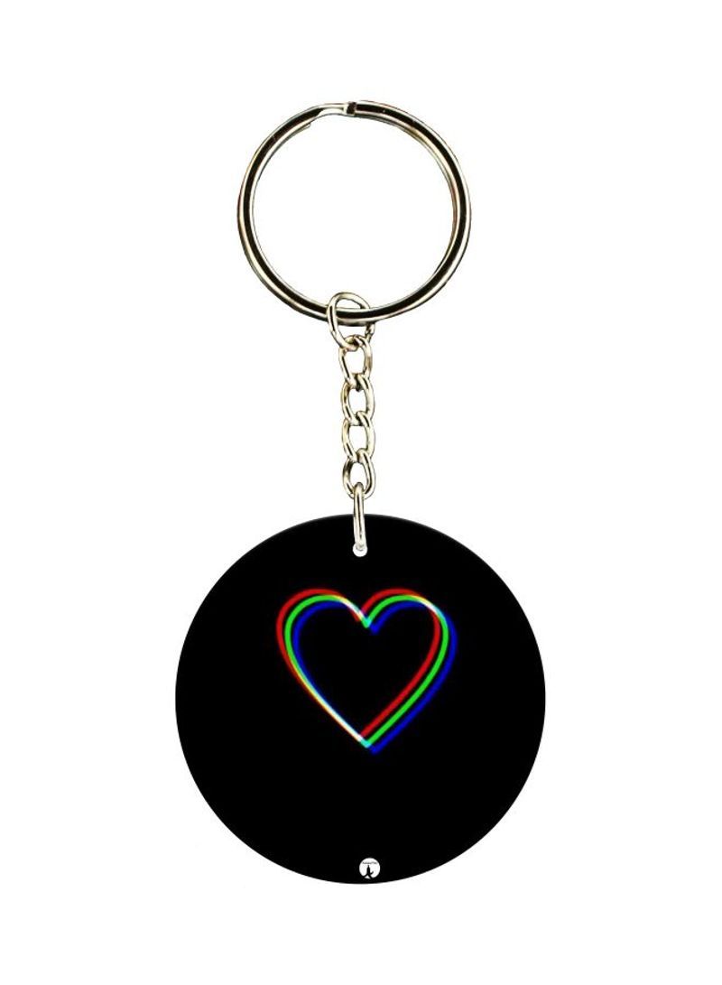 Heart Printed Keychain