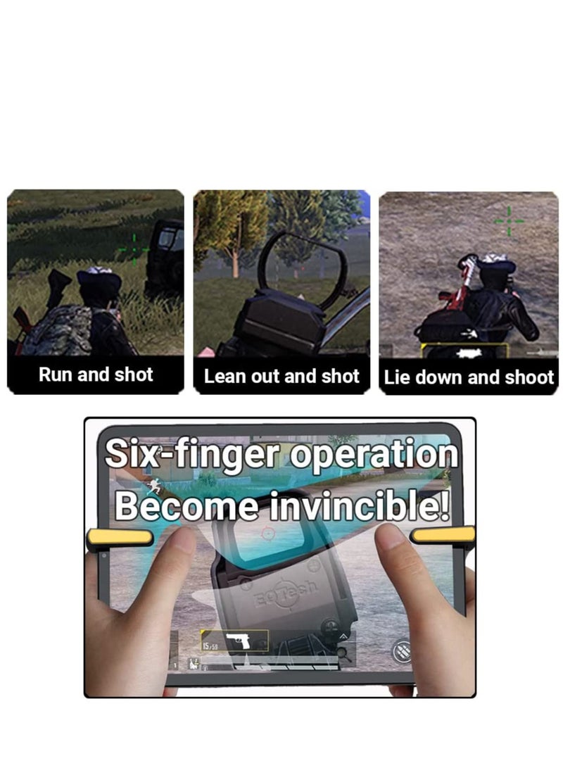 PUBG Game Controller Trigger Rapid Fire 6 Fingers Gaming Grip Gamepad Joystick L1R1 L2R2 for iPad and Tablet Android Samsung Huawei - Image 2