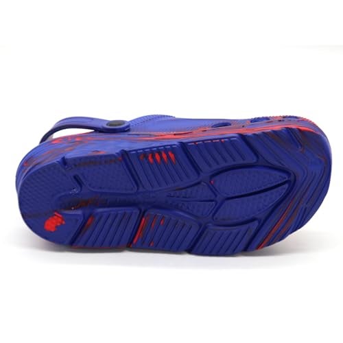 SVAAR x Superman Men's Marble Effect Clogs with Authentic Superman Charms and Adjustable Back Strap Blue - Image 5