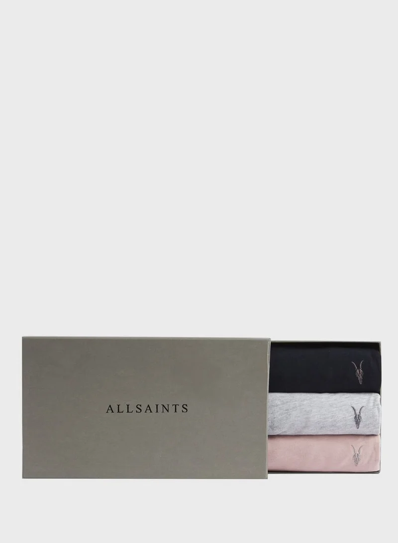 all saints 3 Pack Brace Tonic Crew Neck T-Shirt