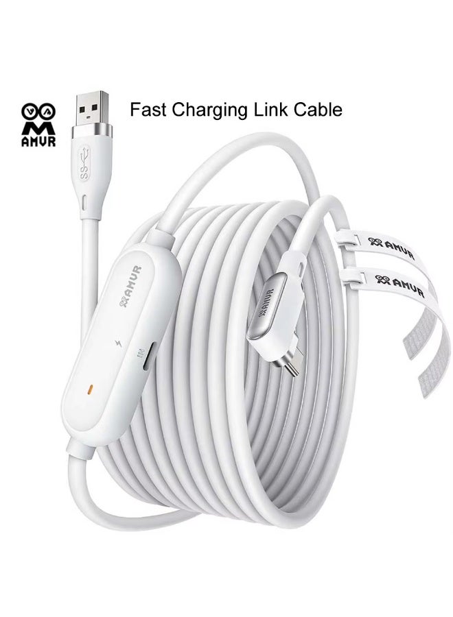 اي ام في ار كابل AMVR للشحن السريع (18 واط) من نوع USB-C لأجهزة Quest 3/3S/2/Pro وPico 4/Ultra، متوافق مع أجهزة الكمبيوتر وSteamVR. - Image 1
