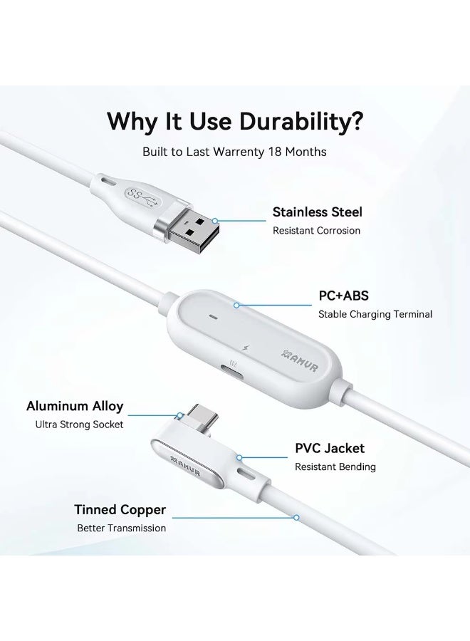 اي ام في ار كابل AMVR للشحن السريع (18 واط) من نوع USB-C لأجهزة Quest 3/3S/2/Pro وPico 4/Ultra، متوافق مع أجهزة الكمبيوتر وSteamVR. - Image 3