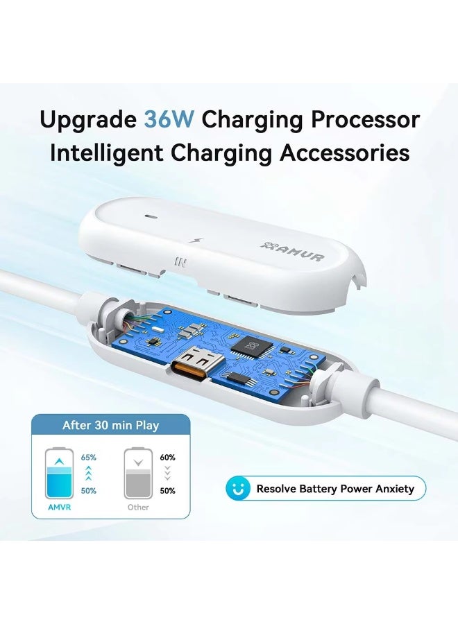اي ام في ار كابل AMVR للشحن السريع (18 واط) من نوع USB-C لأجهزة Quest 3/3S/2/Pro وPico 4/Ultra، متوافق مع أجهزة الكمبيوتر وSteamVR. - Image 5