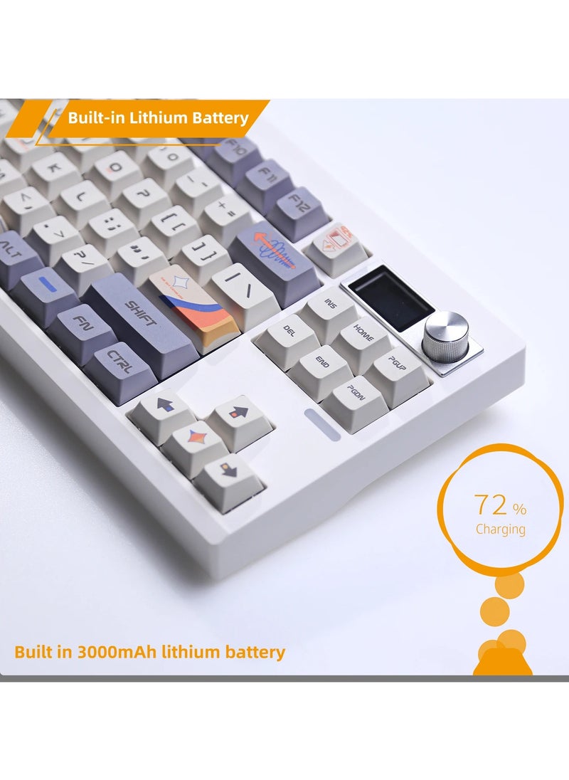 ZUOYA - GMK87 Mechanical Keyboard KIT With Display Screen RGB Backlit Gasket Structure Gaming Hot Swap Keyboard - Image 1