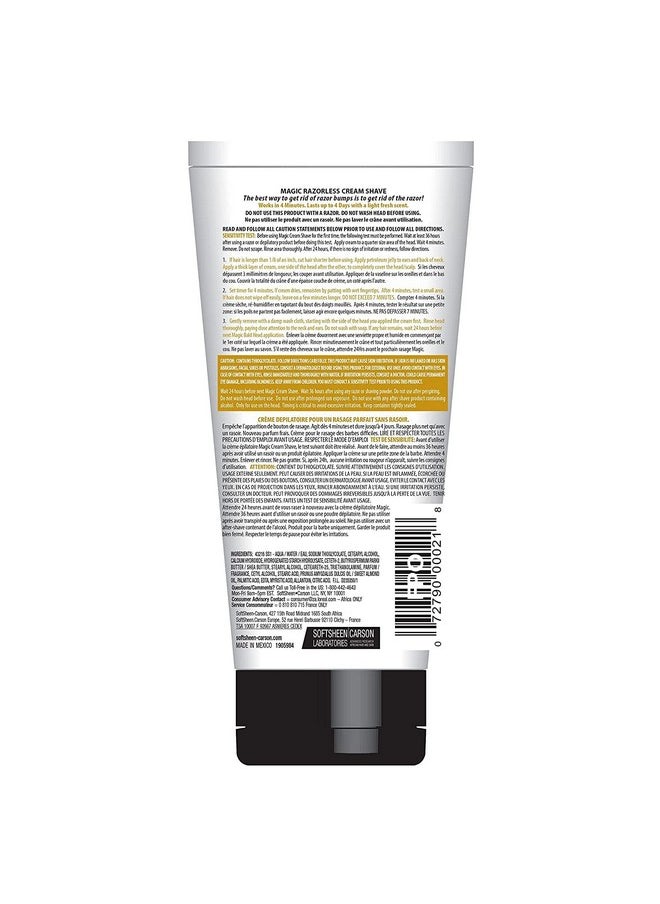 DDI - Magic Razorless Cream Shave Bald Head 6 Ounce Tube (177Ml) (6 Pack) - Image 1