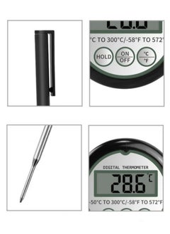 Hanayo Thermometer Kitchen Suitable for Milk Coffee and Water Black Length 120mm  - Image 5