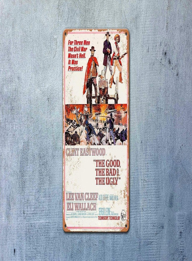 KENSILO Metal Sign Vintage 1966 The Good, The Bad and The Ugly Movie Poster Tin Signs Bar Club Man Cave Wall Decor 8 x 12 inches - Image 3