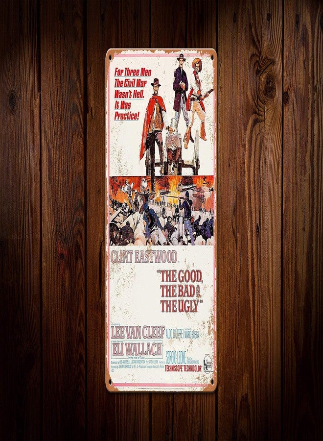 KENSILO Metal Sign Vintage 1966 The Good, The Bad and The Ugly Movie Poster Tin Signs Bar Club Man Cave Wall Decor 8 x 12 inches - Image 4