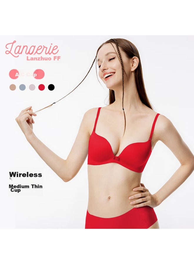 Langerie Langerie Mall-matching Bra For Women, Push-up Bra For Small Breasts, Wireless, Seamless, Side Support, Anti-sagging  - Image 5