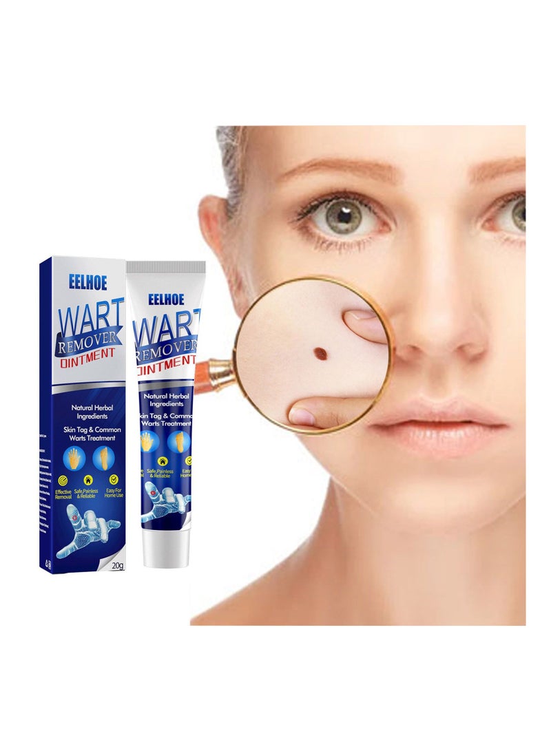 EELHOE 20g Warts Remover Cream Extract Skin Face Tag Extract Corn Treatment Ointment Painless For Men Women Childrens 100g each (Pack Of 2) - Image 1