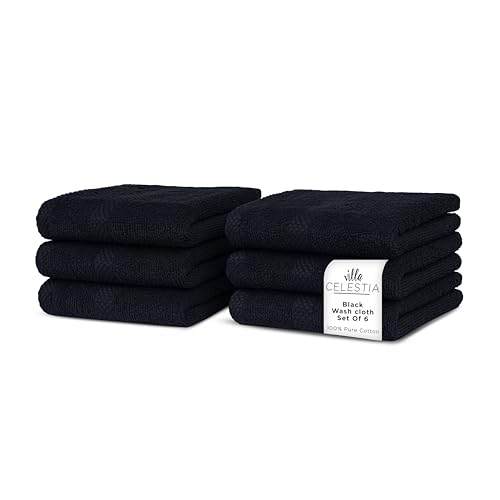 Villa Celestia 100% Cotton Wash Cloth for face & Body Set of 6, (12 x 12 inches) Sustainable, Soft, Highly Absorbent, Combed Cotton Wash Cloths Pack of 6 for Hotels, Spa, Bathroom, Dorm, Sage - Image 1