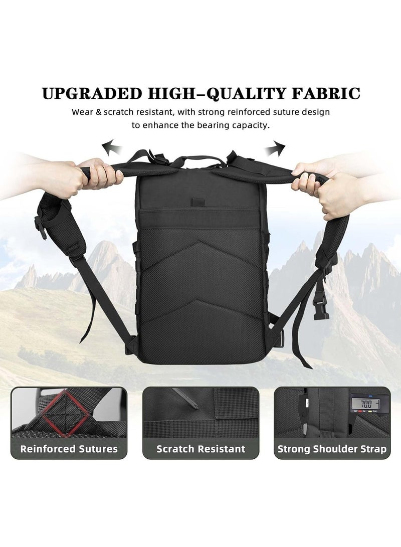 KIIUMI 45L Multi-Pocket Military Tactical Backpack ,Cycling Travel Mountaineering Men's Outdoor Sports Bag ,Comfortable Breathable Backpack ,Waterproof Multifunctional Casual Backpack,Black - Image 5