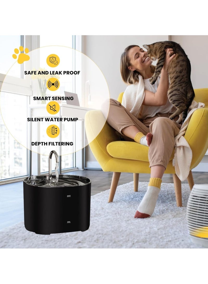 Generic Cat Water Fountain, 2.2L Super Quiet Automatic Pet Water Fountain for Cats and Dogs, Ultra Silent Cat Fountain, Cat Water Dispenser, Suitable for Small & Medium Cats, Dogs and Multiple Pets.  - Image 4