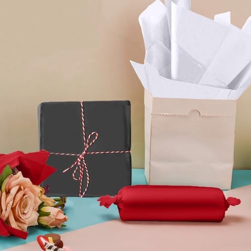 Hlonon 30 Sheets Black White Red Tissue Paper for Gift Bags, Tissue Paper Wrap Bulk for Decoration Weddings Birthday DIY Project Christmas Gift Wrapping Crafts Decor, 14 X 20 Inches - Image 4