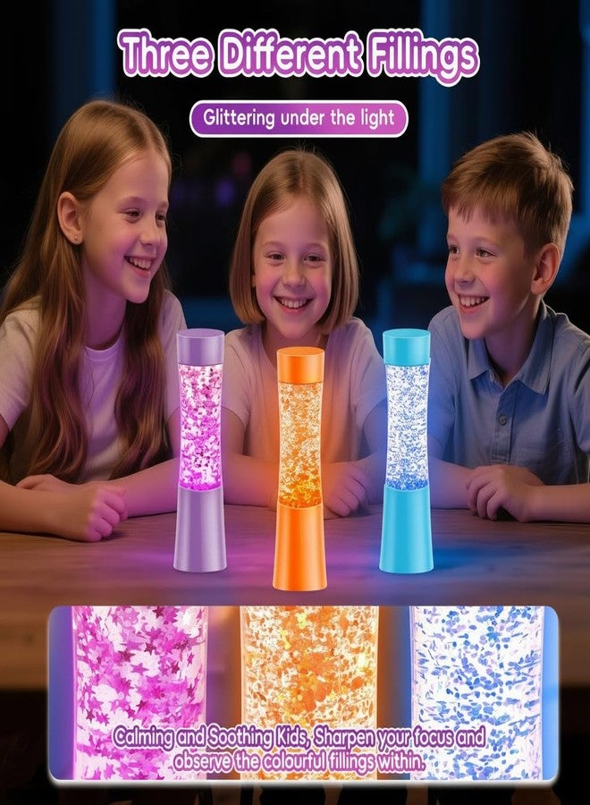 Toborher Sensory Tubes for Autism & ADHD, 3 Pack Shake Light Up Sensory Tubes, Sensoy Lights for Focused Attention Anxiety Relief Autism Sensory Equipment - Image 3