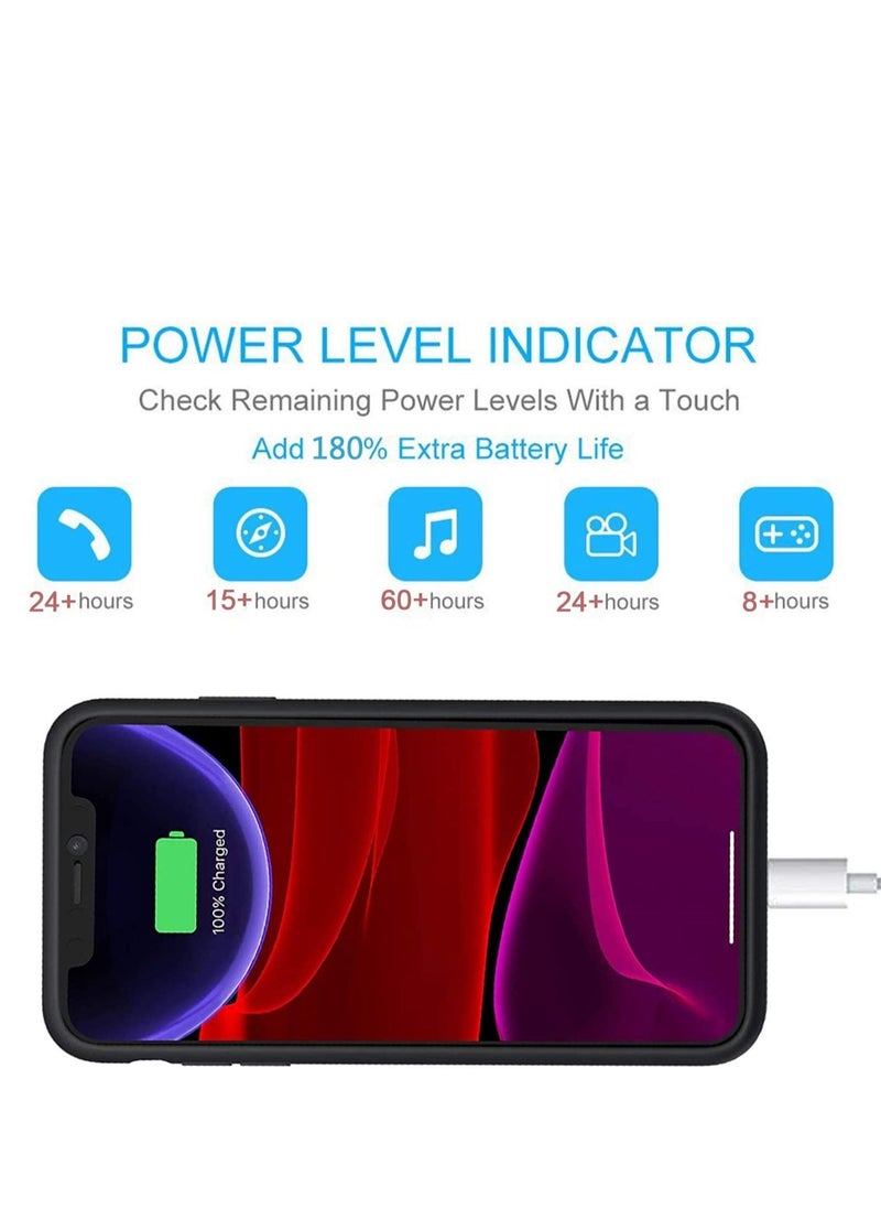 Raxoom Battery Case for iPhone 11, Newest 4500mAh Slim Portable Protective Charging case Compatible with iPhone 11 (6.1 inch) Rechargeable Battery Pack Charger Case (Black) - Image 5