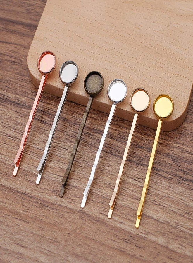 ccHuDE 20 Pcs Hair Bobby Pins Hair Clips with Blank Round Tray Hair Pins Hairpin Cabochons Bases for DIY Crafts Silver - Image 3