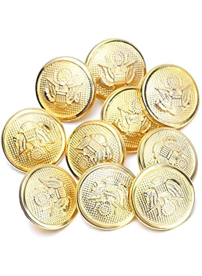 50pcs Metal Eagle on Round Blazer on Set Eagle Badge for Blazer Suits Sport Coat Uniform Jacket(0.59inch,Gold) - Image 1