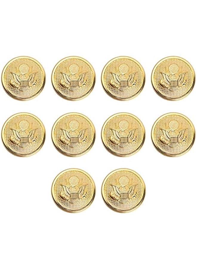 50pcs Metal Eagle on Round Blazer on Set Eagle Badge for Blazer Suits Sport Coat Uniform Jacket(0.59inch,Gold) - Image 2