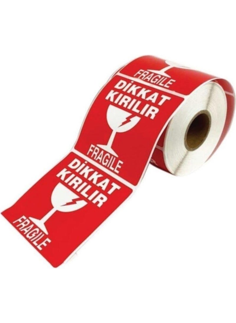 ZEBRA - Caution Fragile Tag 100*100 1000 Pieces - Image 1