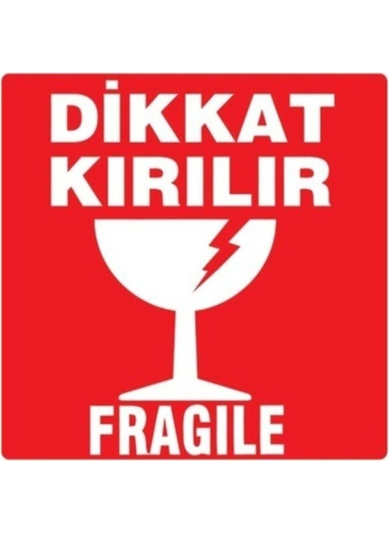 ZEBRA - Caution Fragile Tag 100*100 1000 Pieces - Image 1