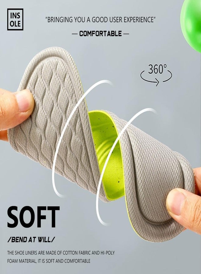 XINIFOOT نعال داخلية مضادة للروائح من XINIFOOT، 6 أزواج، نعال داخلية بديلة مريحة للأحذية، نعال داخلية مسامية لتدليك القدمين، نعال داخلية مريحة للاستخدام اليومي في العمل (رمادي، مقاسات رجالية أمريكية من 8 إلى 11) - Image 2