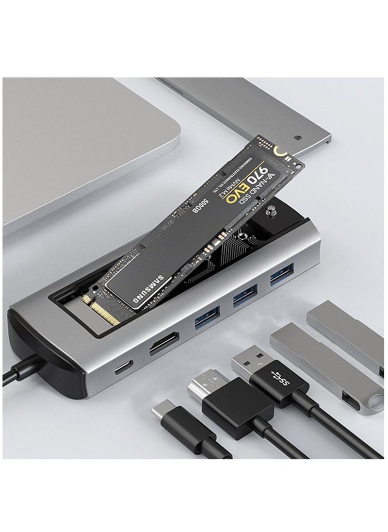 Arabest (6 in 1) USB-C Hub, 4K USB C Hub Multiport Adapter for Laptop and MacBook, USB C to USB3.1 PD3.0 HDMI SD/TF Card Reader Dongle Fit for iPhone15 and Type C Devices  - Image 1