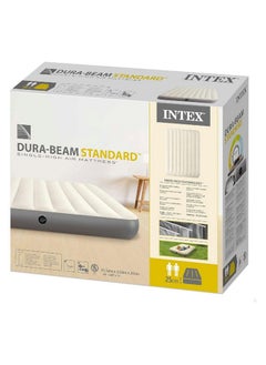 INTEX Fiber-Tech Technology Queen Dura-Beam Standard Single High Air Bed Taupe and Grey 25 x 125 x 203 cm 64103  - Image 3