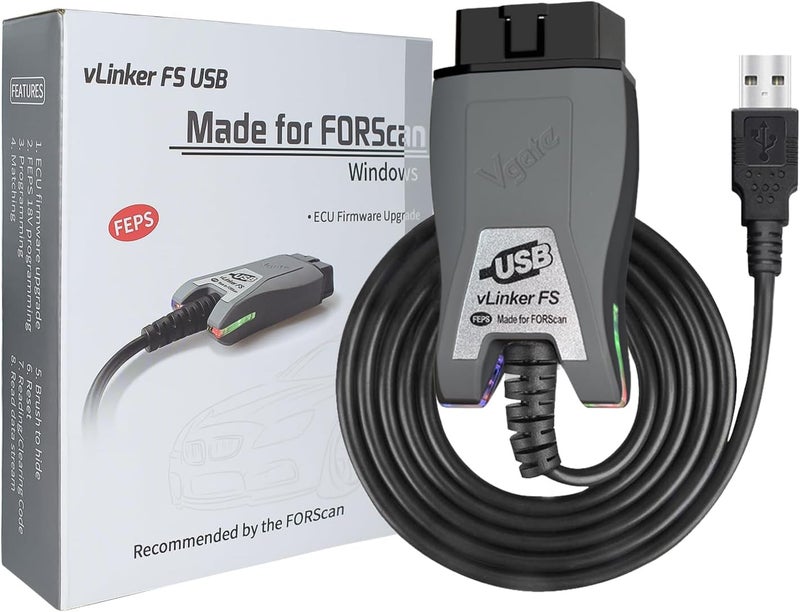 vLinker V-gate FS USB OBD2 Adapter Diagnostic Tool for FORScan HS/MS-CAN - Image 1