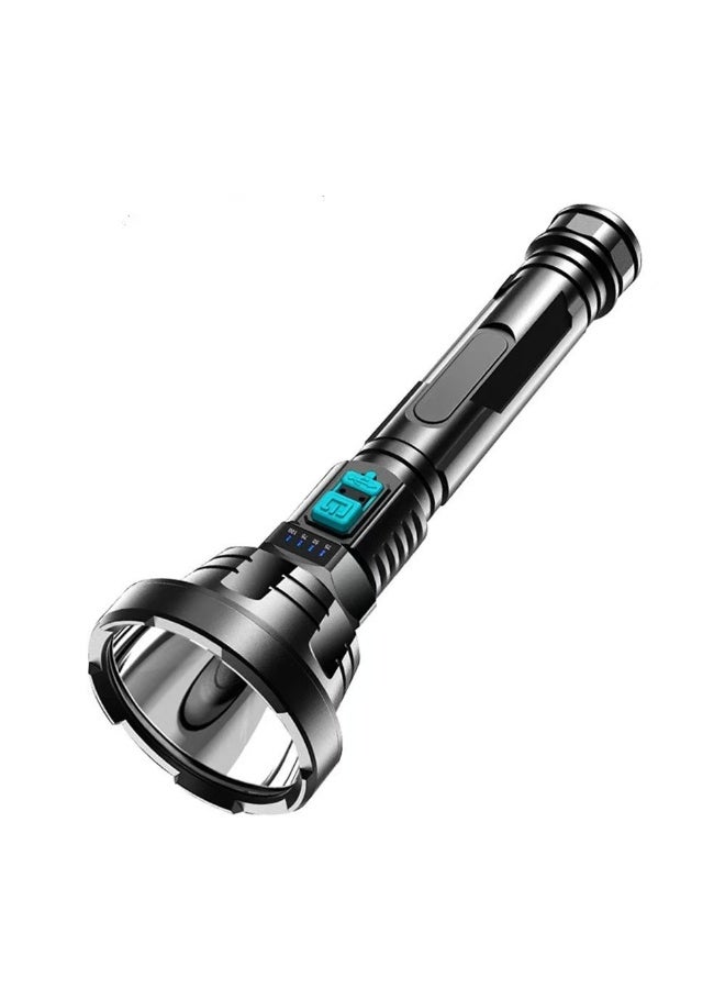 NIBEMINENT ABS High-Intensity Brightness Multi-Function Long-Range Flashlight with Red and Blue Ring Switch