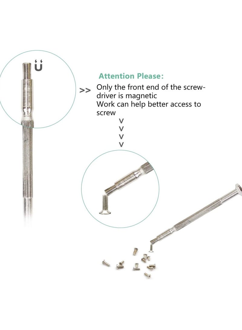 KASTWAVE طقم مفكات براغي دقيقة صغيرة مع حقيبة، طقم مفكات براغي صغير للمجوهرات والساعات والآيفون والألعاب والكمبيوتر وإصلاح النظارات، 11 قطعة - Image 4