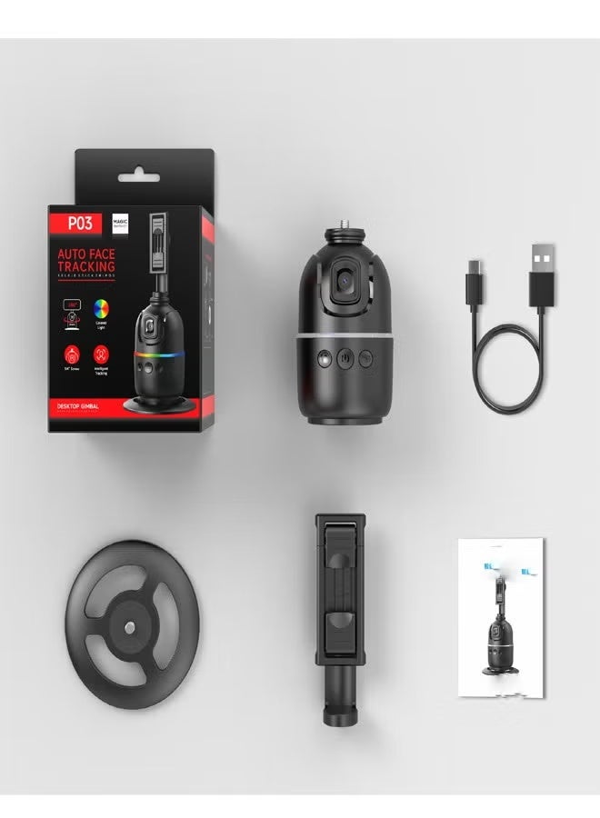 ELTRAZONE Auto Face Tracking Selfie Stick Tripod with Wireless Remote Control, 360° Rotation Smart Object Tracking Holder, Gesture Control, AI Motion Sensor, for Vlogging, TikTok, Live Streaming, YouTube Videos, Face Recognition Phone Tripod Mount - Image 4