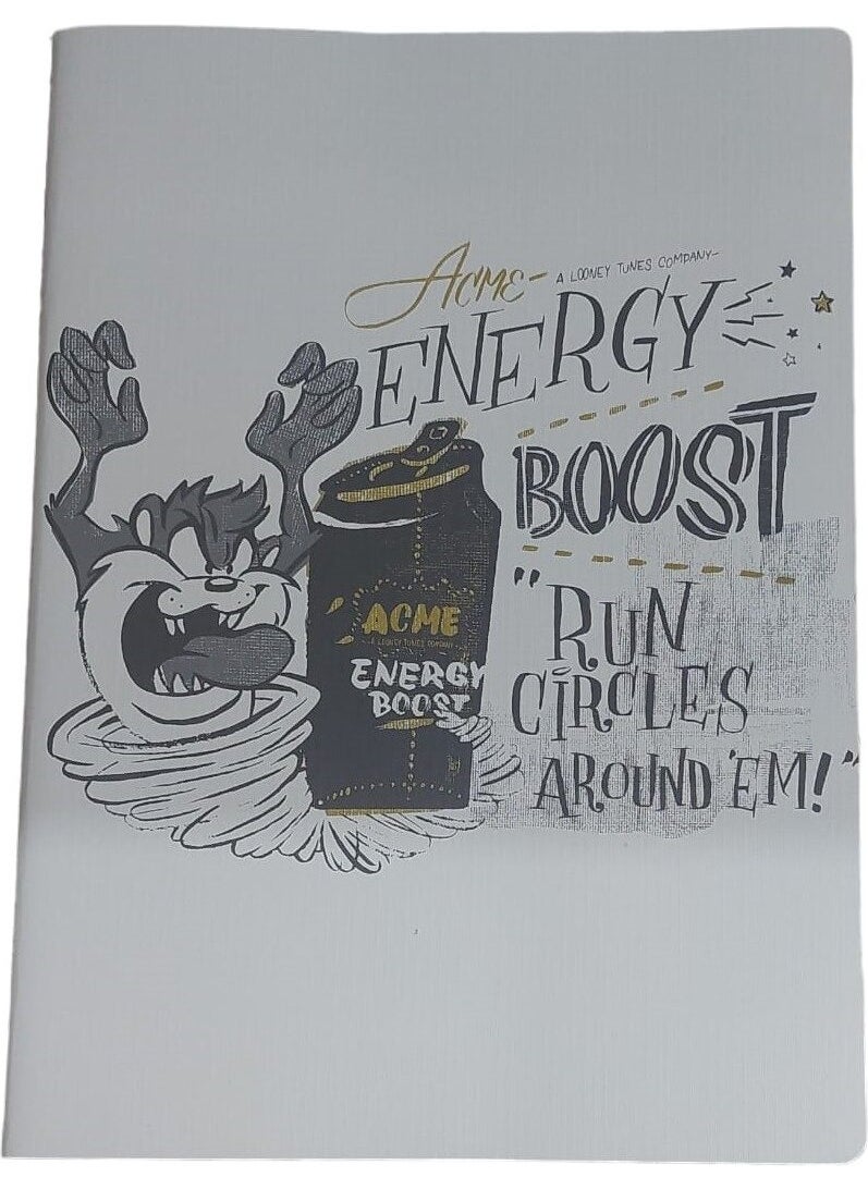 Mynote Umur Trendy 19 x 26 Looney Tunes 60 Pages Lined Notebook Tasmanian Devil 