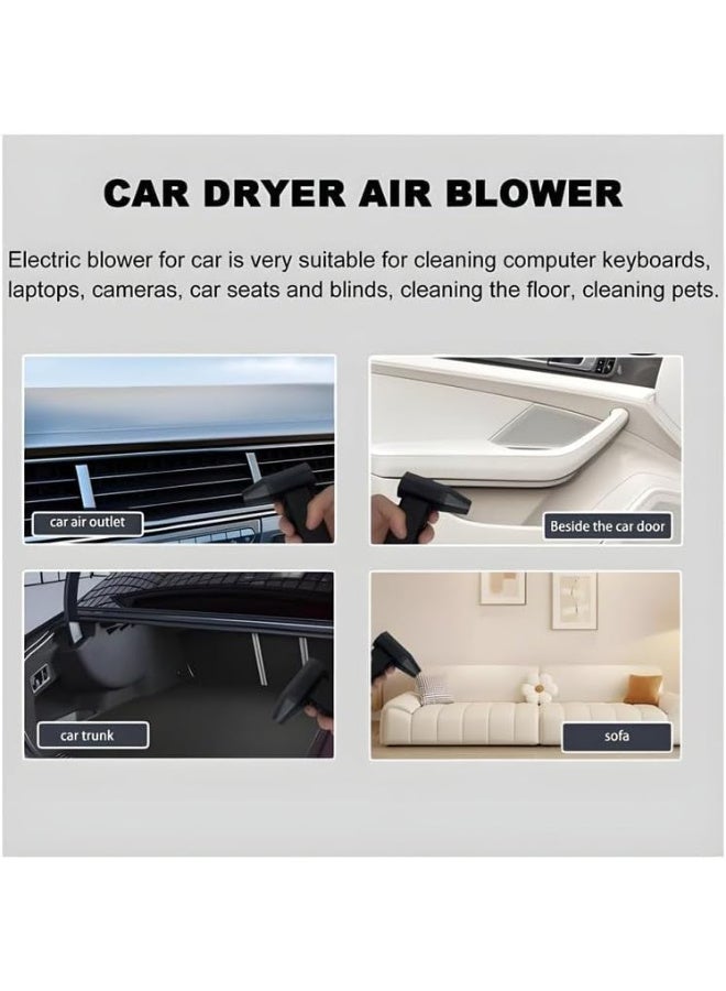 DENX Cordless Powerful Blower 550W with Double 21V Battery (Model 3C1300) – Handheld Electric Air Blower for Dust & Leaf Cleaning – Home, Garden, Car – Black/Yellow - Image 4