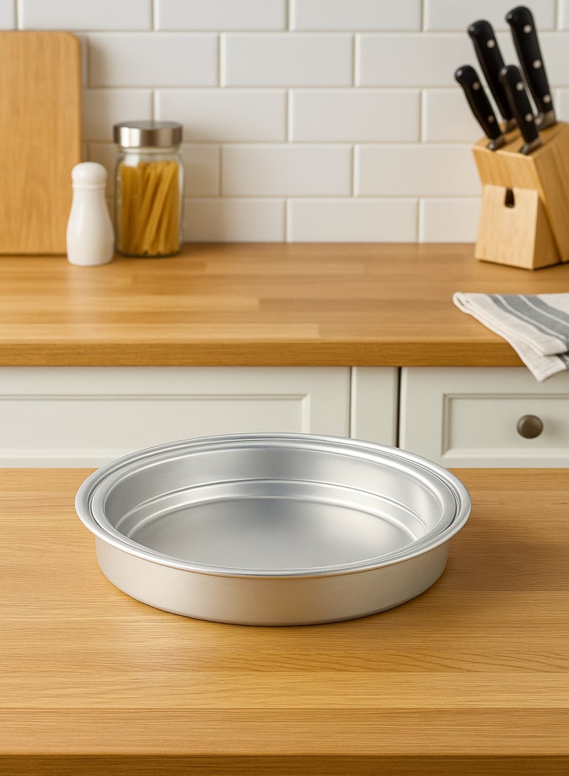 BASURRAH Round Aluminum Cake Pan Set - 3 Pieces in Assorted Sizes - Image 3