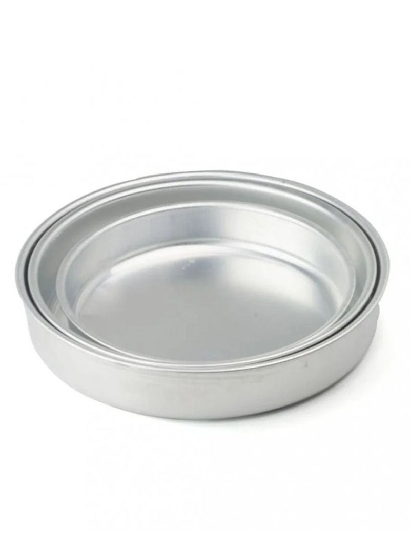 BASURRAH Round Aluminum Cake Pan Set - 3 Pieces in Assorted Sizes - Image 1