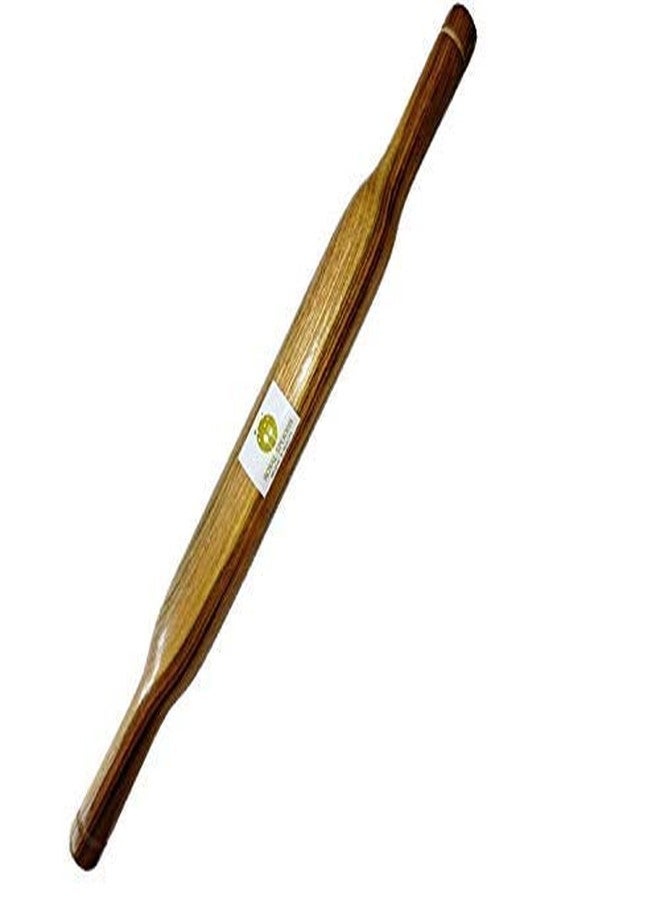 ARMAN SPOONS Wooden Rolling PIN BELAN ROTI CHAPATI Bake Cake Maker Rolling PIN BELAN Handmade from ONE Piece of Wood 14 inch (Teak 1) - Image 1