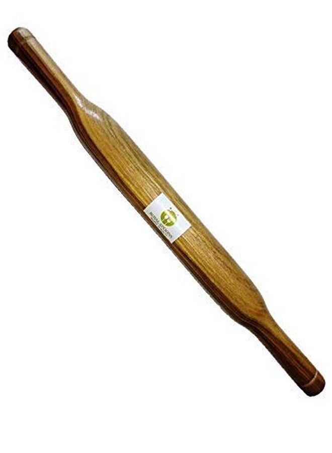 ARMAN SPOONS Wooden Rolling PIN BELAN ROTI CHAPATI Bake Cake Maker Rolling PIN BELAN Handmade from ONE Piece of Wood 14 inch (Teak 1) - Image 2