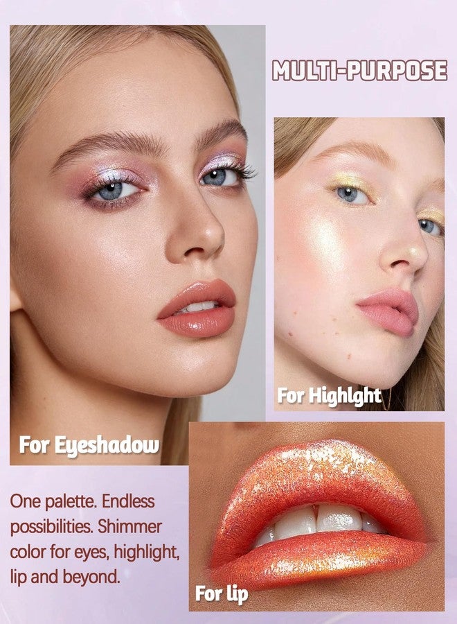 Lestpola Duochrome Glitter Eyeshadow Palette, Holographic Chameleon, Shimmer Metallic Single Eye Shadow, Waterproof Long Lasting, Highly Pigmented Iridescent Eye Brightener Makeup for Women-04 Gold Green - Image 5