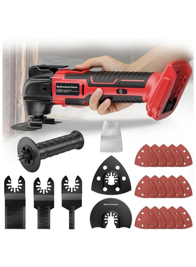 Samvinor Cordless Oscillating Tool for Milwaukee 18V Battery, Oscillating Multi Tool Kit with Auxiliary Handle, 6 Variable Speed, Oscillating Saw for Scraping, Sanding, Cutting Wood (Battery Not Included) - Image 1