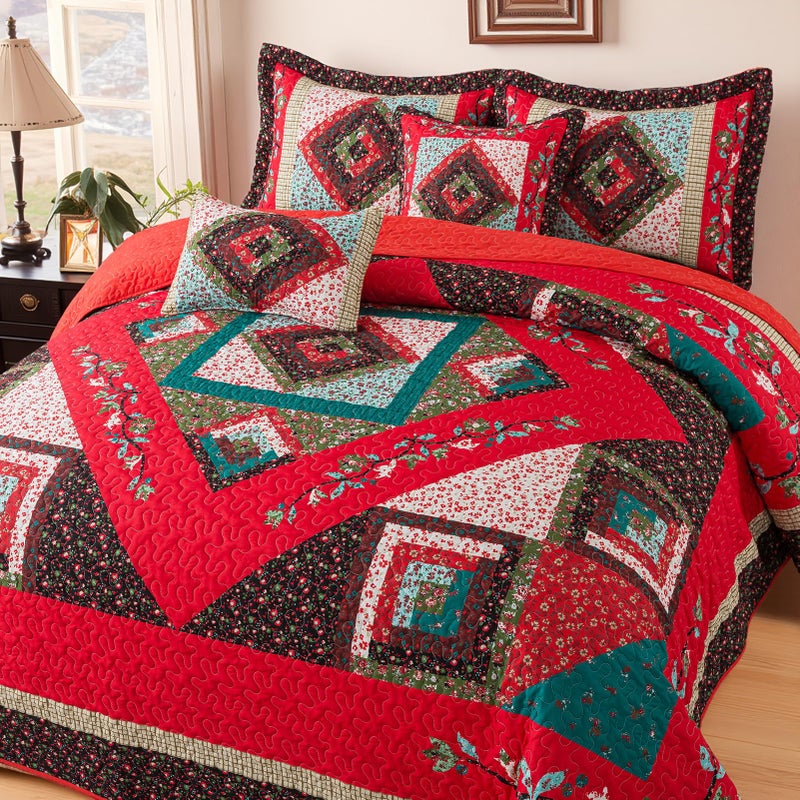 BEDIFANY California King Size Quilt Set - Cotton Bedspreads Oversized King for Bed - Lightweight Farmhouse King Quilt Bedding Sets for All Seasons, 3 Pieces - Image 3