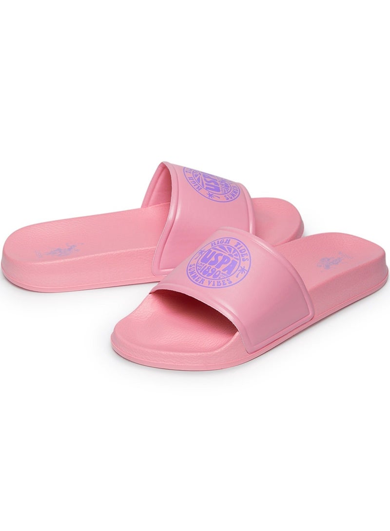 U.S. Polo Assn. Women's Pink Slides - Stylish Perfect for Casual Outfit - Image 2