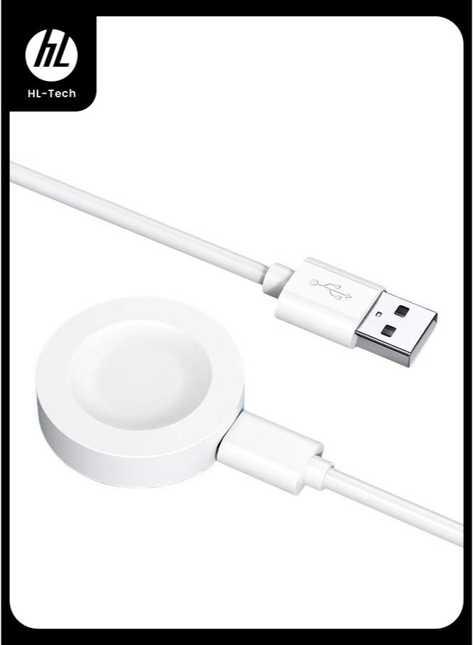 HL-Tech Charging Cable Compatible with Huawei GT5/GT5 Pro/GT4/GT4 Pro/GT3/GT3 Pro/GT3 SE/GT2 PRO/GT2 pro ECG/GT2 Porsche Smart Watches Charging Dock for Huawei Watch 4/4Pro/3/3Pro/3pro new/Ultimate/Buds/D/GT Cyber/Runner USB Magnetic Dock Fast Charger White - Image 1