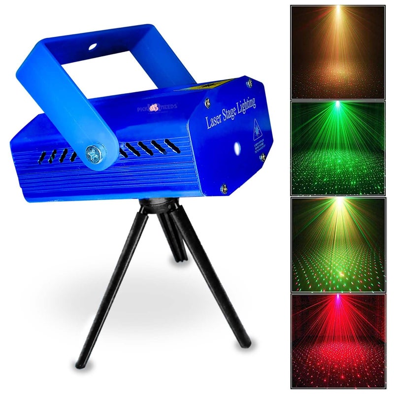 Pick Ur Needs Mini LED Stage Lighting Projector Sound Activated Flash Strobe for Party and Diwali Decoration (Multicolor) (Laser 12D Light) - Image 1