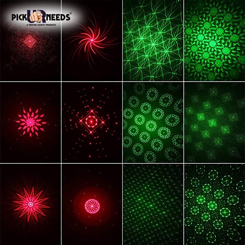 Pick Ur Needs Mini LED Stage Lighting Projector Sound Activated Flash Strobe for Party and Diwali Decoration (Multicolor) (Laser 12D Light) - Image 3