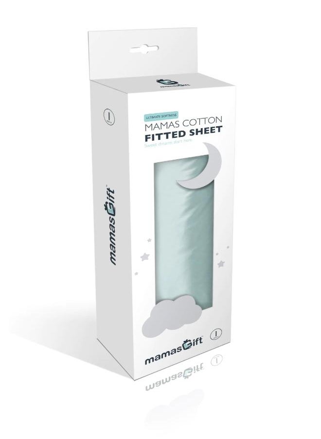 Mamas Gift Cotton Fitted Sheet 120x60  - Image 1